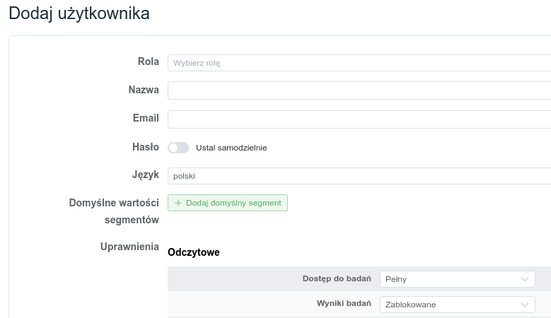 Dodawanie konta użytkownika